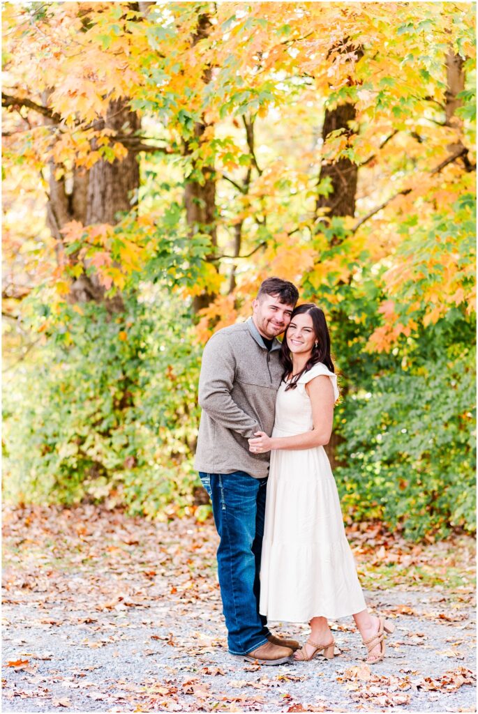 engagement couple with a Morgantown, West Virginia wedding photographer